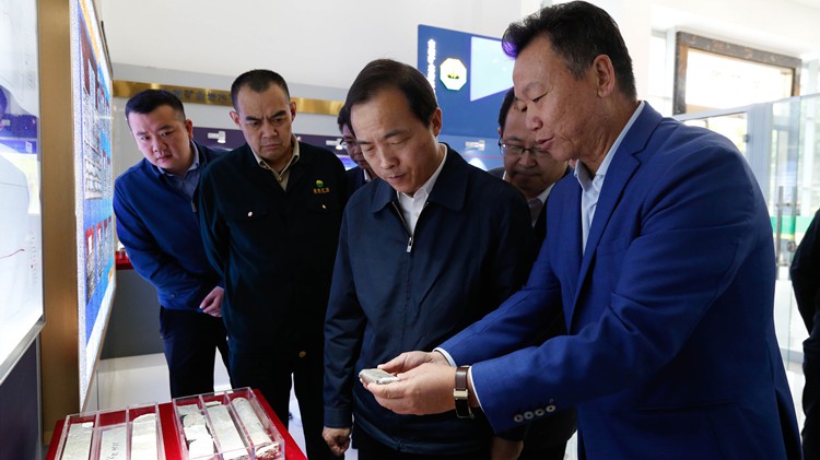 省委常委、副省長周學文蒞臨金徽股份調研綠色礦山建設工作